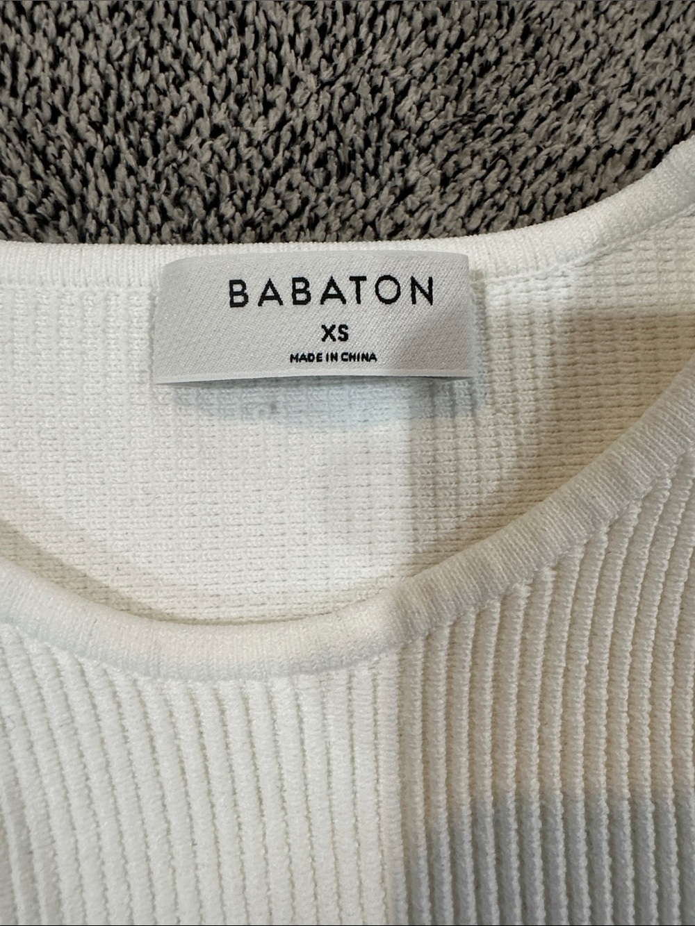 Babaton Ivory Ribbed High-Neck Tank - Picture 2 of 3
